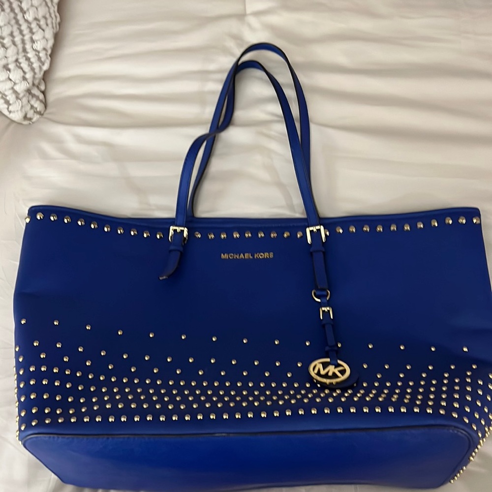 Blue Michael Kors bag